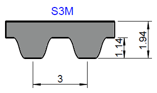 Timing belts standard widths cut